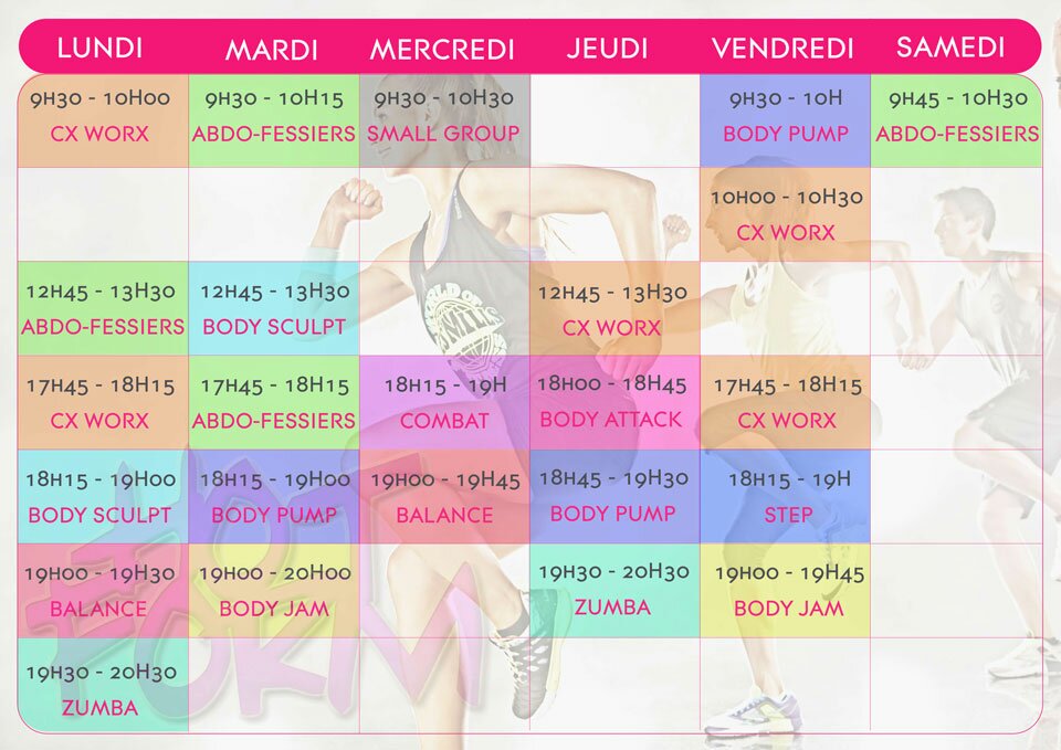 Hot' Form Allauch planning des cours